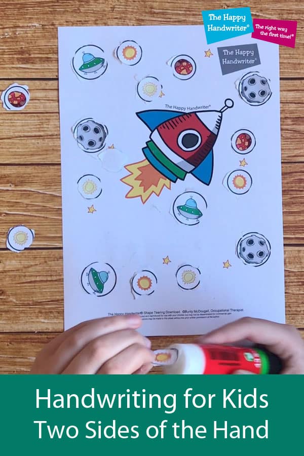 Handwriting for Kids. Separation of the two Sides of the Hand.