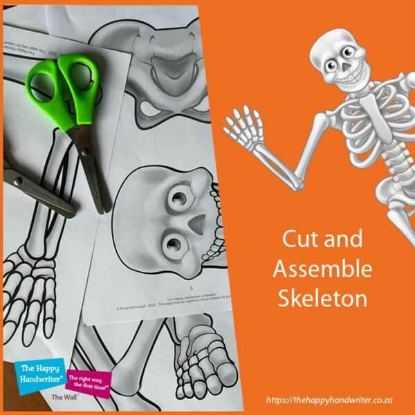 Your Fine Motor Halloween Activities.  Cut and Assemble Skeleton.